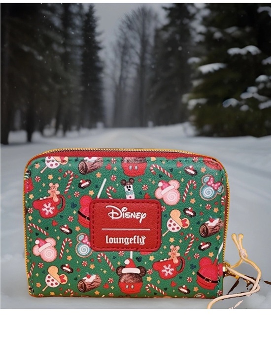 Loungefly Handbags - NEW Disney Loungefly Holiday Christmas Mickey SWEET TREATS Zip Around Wallet